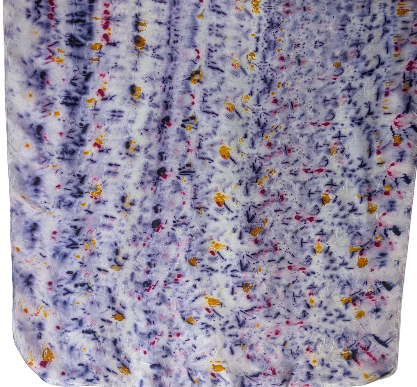 Natural silk scarf with mix of natural dyes