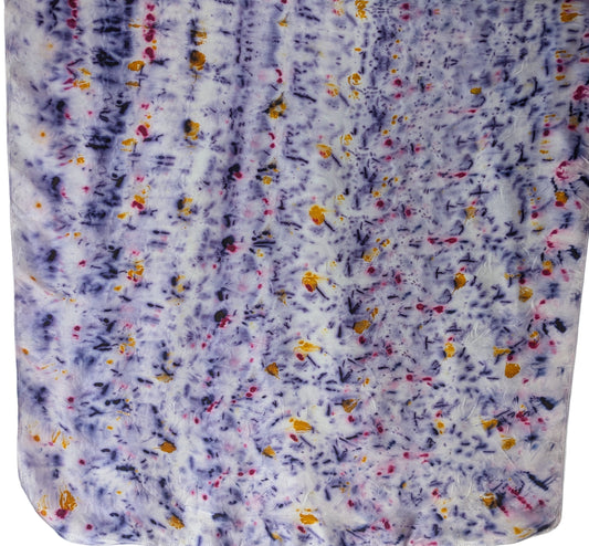 Natural silk scarf with mix of natural dyes