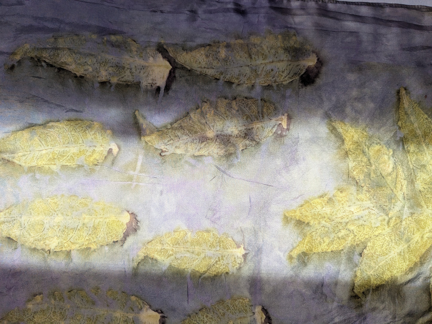 Logwood dyed natural silk scarf