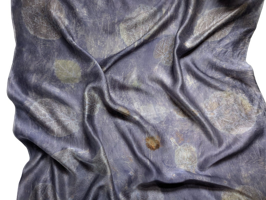Hand-Dyed Silk Scarf - Logwood, Judas & Marigold