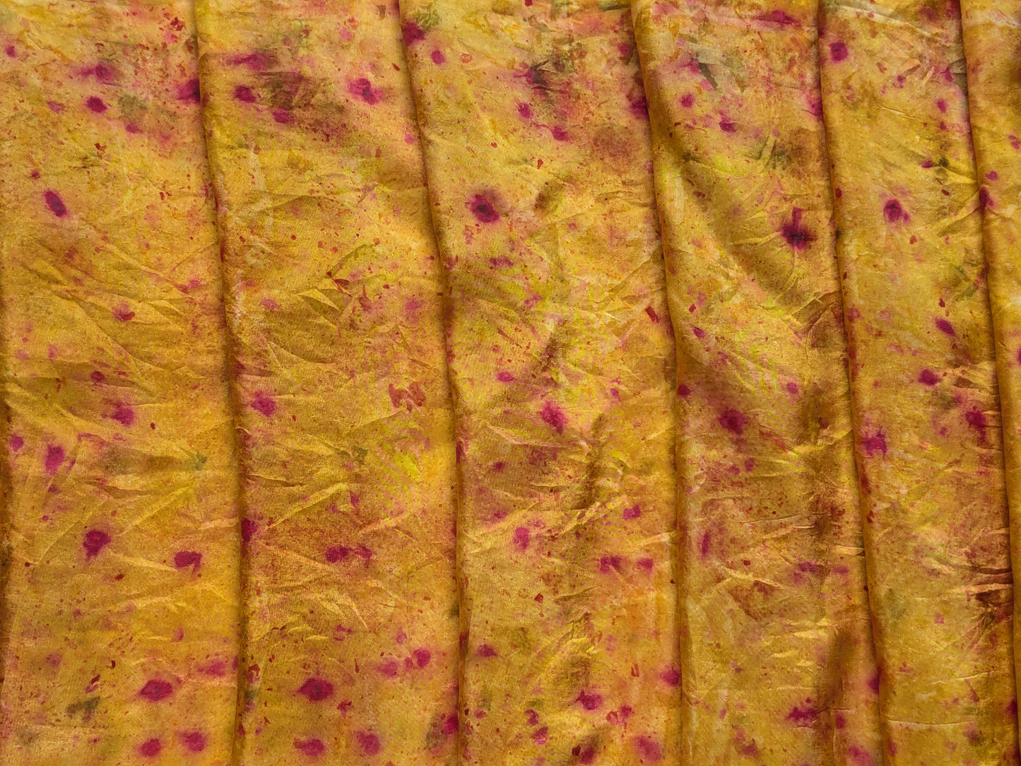 Rainbow silk scarf, dyed with natural dyes