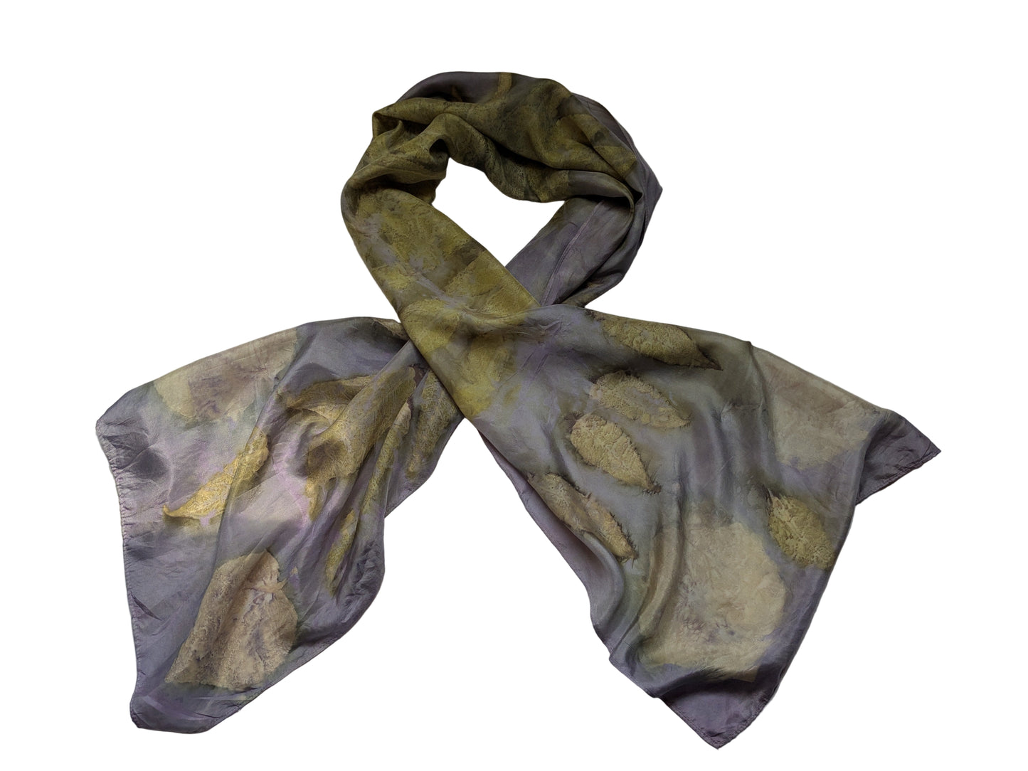 Logwood dyed natural silk scarf